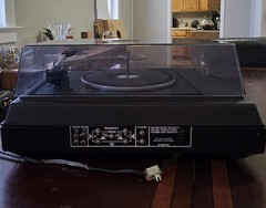 General Electric SC3213B Stereo Music System 8 Track Turntable Record Player