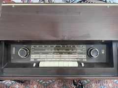 Vintage 1958 Grundig Majestic SO 202 U Stereo Console Tube Radio Phonograph, MCM