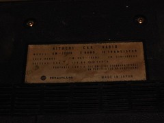 Vintage Hitachi Car AM FM Radio KM-1001R AS IS for Parts Repair