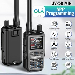 Mini Dual Band Ham Radio NOAA Weather Walkie Talkie USB-C Rechargeable