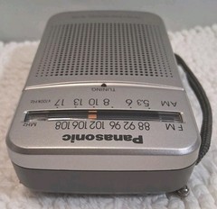 Vintage Panasonic AM/FM 2-Band Portable Radio RF-P50 W/Strap Works,VGC