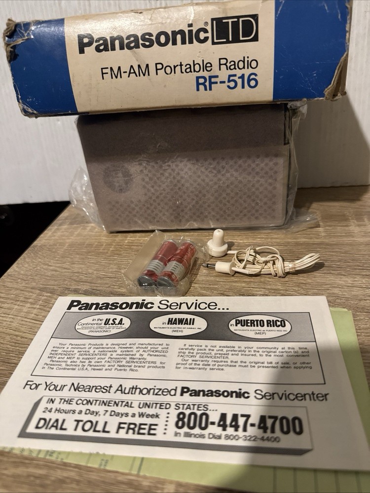 Panasonic LTD Portable Radio AM/FM Vintage RF-516 Model Silver Fully Tested.