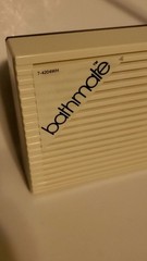 General Electric Silver & Black AM/FM Radio Bathmate. 1985.
