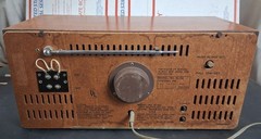 Vintage Sears Model 8021 AM/FM clock Radio w/ 8&Prime; Black White Television