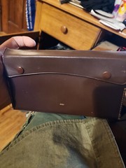 VINTAGE TOSHIBA TRANSISTOR RADIO LEATHER CASE Brown Japan