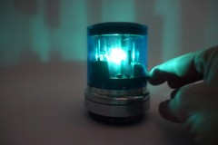 Vintage GE Blue Max « Police Light » Radio. With EXTREMELY RARE box and ear piece.