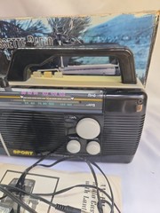 WORKING Hopesonic Yellow Sport AM FM Radio Cassette Flashlight HE-873 Vintage