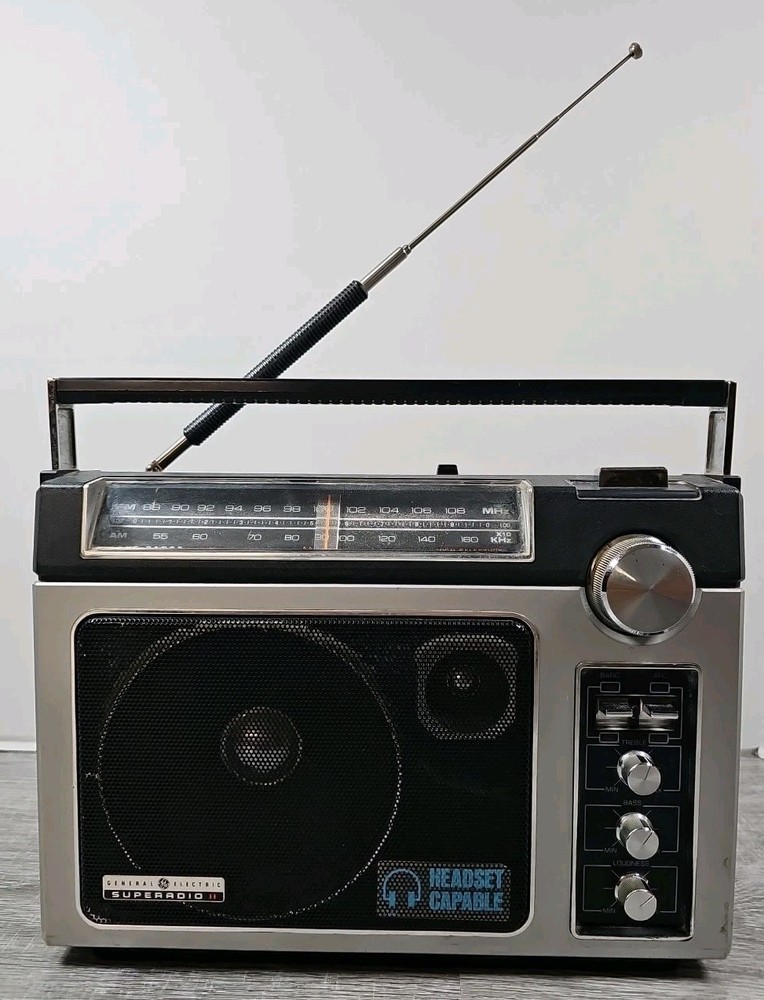 Vintage Super Radio II General Electric 7-2885D GE Long Range AM/FM Radio Tested