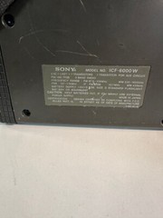 Sony ICF-6000W Vintage PSB/FM/AM Radio 3 Band Receiver – Portable Radio – Works!