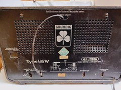 GRUNDIG Spitzen-Super UKW 495W INTERNATIONAL RADIO WORKS 1950 Magic Eye
