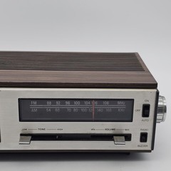 VTG Flip Clock Radio Alarm Sound Design Faux Wood Finish AMFM Model 3461 – READ