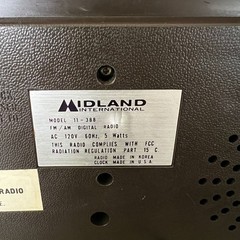 Radio Only – Vintage Midland Flip Clock AM/FM Radio Model 11-388 Brown