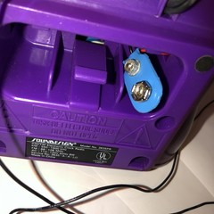 SounDesign Alarm Clock Radio Purple Cube 1980s Dual Alarm SoundDesign