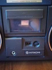 Hitachi TRK-7252HC 1980s Vintage Boombox Radio Cassette Recorder Ghetto Blaster