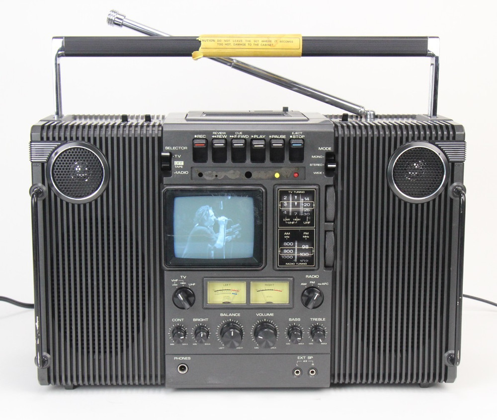 RARE Vintage SANYO MT4200 Boombox Stereo Radio/Cassette/TV Combination