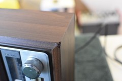 Vintage Sony FM AM Tabletop Radio Wood Grain Model ICF-9740W with OPTION