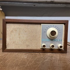 Vintage KLH Model Twenty One 21 FM Table Radio Wood Cabinet working condition