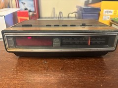 GE General Electric 7-4625C AM/FM Alarm Clock Radio Woodgrain Tested Working