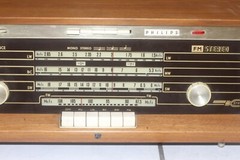 Vintage Working Table Top Stereo w/ tuning eye Philips B5X43A Made in Holland