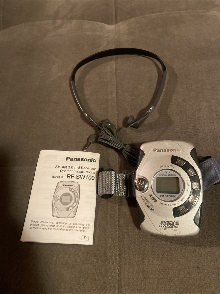 Panasonic Fm Am 2 Band Receiver Model RF-SW 100 Shock Wave Metal
