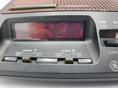 Vtg GE 7-4621A Digital AM/FM Clock Radio Tested & Working 2 Alarms Retro 80s