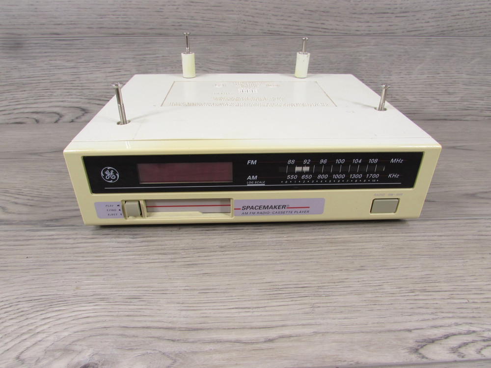 Vtg GE Spacemaker AM/FM Radio Cassette Player Under Cabinet 7-4260A TESTED