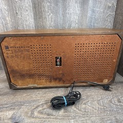Fab Panasonic MCM Am Fm Radio RE-7487 w/Door Danish Style Teak – As Is