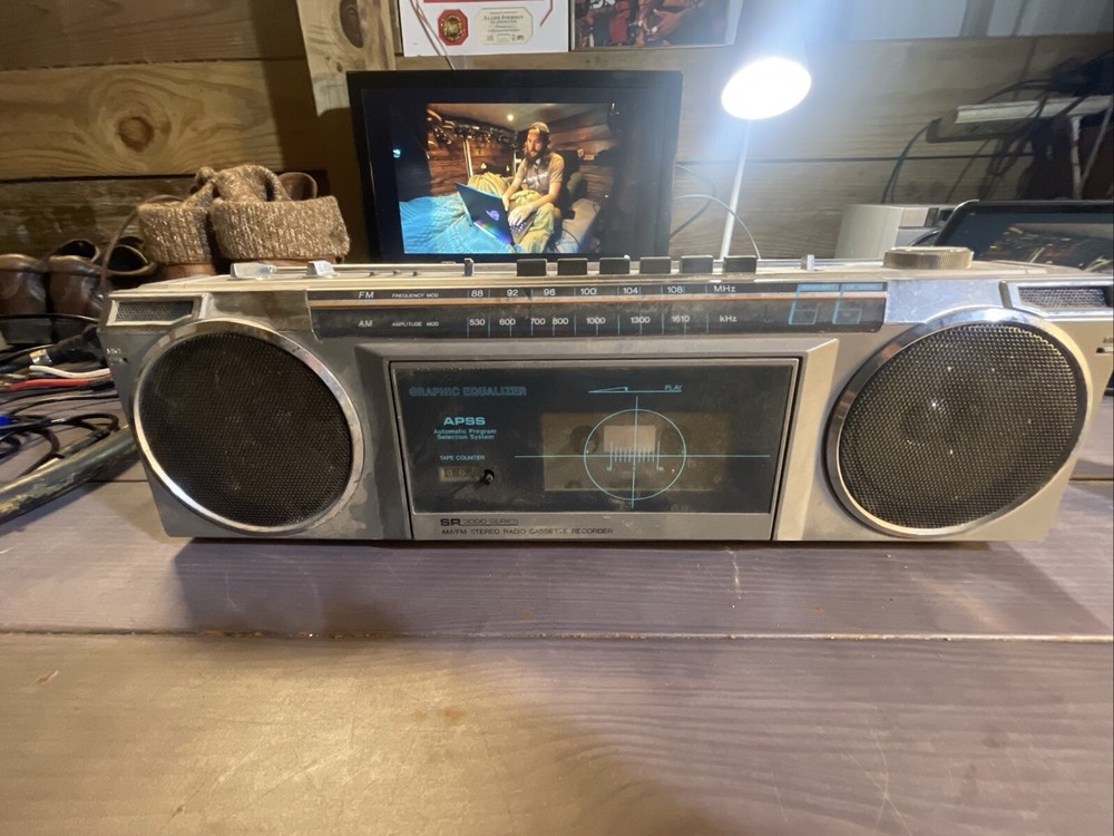 Vintage Radio Retro 1980&rsquo;s Sears Roebuck & Co SR-3000 Series – Red(Burg) Boombox