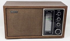 Vintage Sony TFM-9440W AM/FM Radio Woodgrain Analog Tested Works