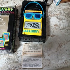 VINTAGE 1990 DANCEMAN DANCEING RADIO WITH BOX TESTED WORKS TOY