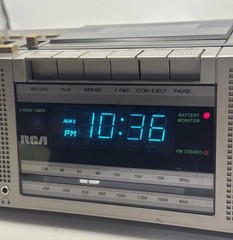 RCA Premier RP-3855 AM/FM Stereo Clock Radio Cassette Recorder *TESTED* (258)