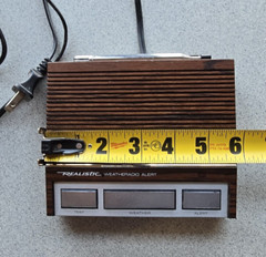 VTG Realistic Weatheradio Alert 3 Channel Toggle Switch Alert Siren Walnut Grain