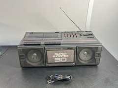 Seiko WKC-200 Super Woofer 3D Stereo Boombox Dual Cassette AM/FM- Tested Working