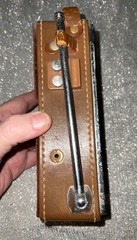 General Electric AM/FM Radio AM/FM Leather Case P-975B Tested Working See Video