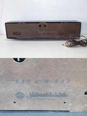 HITACHI Transistor Radio RITA W-832 Blac 1960s American Vintage Antique JAPAN JP