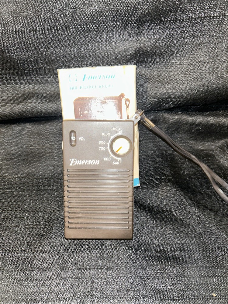 Emerson Am Pocket Radio Vintage Tested Works Good