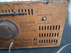 Vintage Sears Model 8021 AM/FM clock Radio w/ 8&Prime; Black White Television
