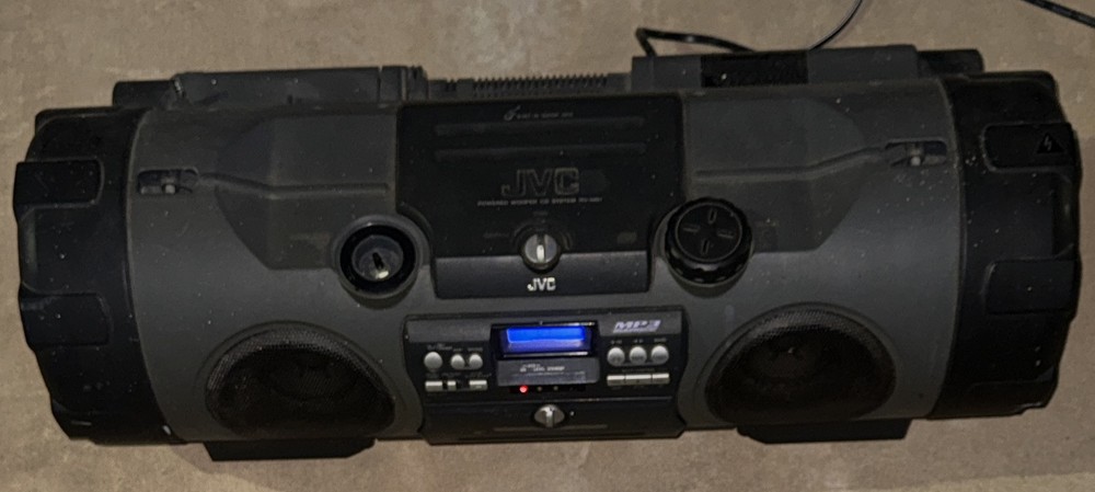 JVC Kaboom RV-NB1 Stereo Radio – Boombox CD & Aux Works Fine – Tape Doesn’t Work