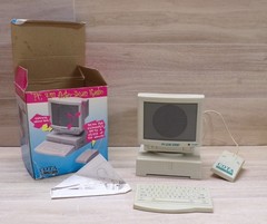 VINTAGE PC COMPUTER FM AUTO SCAN RADIO WITH BOX TESTED WORKS .