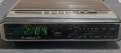 Realistic Chronomatic 274 Clock Radio Woodgrain LED AM/FM Tested Works