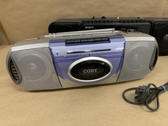 Vintage AM/FM Radio Cassette Alarm Clock Lot Sony Coby Proton Radio Shack Tandy