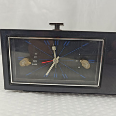 RCA Solid State RZD417W AM Clock RADIO FOR PARTS Wood Grain 60s Taiwan PROP VTG