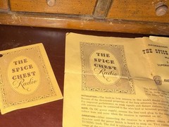 Vintage Guild Spice Chest Radio 484 Wooden Cabinet Original Paperwork UNTESTED