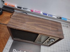 Vintage Mid Century Modern Wood Grain Radio PANASONIC #RE-6286 AM/FM