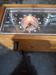 Vintage Sony Soild State 8FC-55W AM FM Clock Radio Wood Case 1960s Japan WORKS