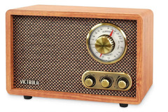 Victrola Retro Wood Bluetooth Radio with Built-in Speaker,Elegant & Vintage Desi