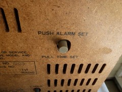 Vtg Sears Model 5028 AM/FM clock Radio w/ 8&Prime; Black White Television PARTS REPAIR