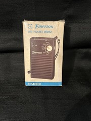 Emerson Am Pocket Radio Vintage Tested Works Good