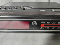 Vintage GE 7-4612BKA Digital Clock Radio Black & Silver (RECAPPED)