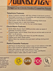 VINTAGE – SOUNDESIGN AM-FM / CLOCK RADIO / TELEPHONE / CASSETTE PLAYER – 7569IVY